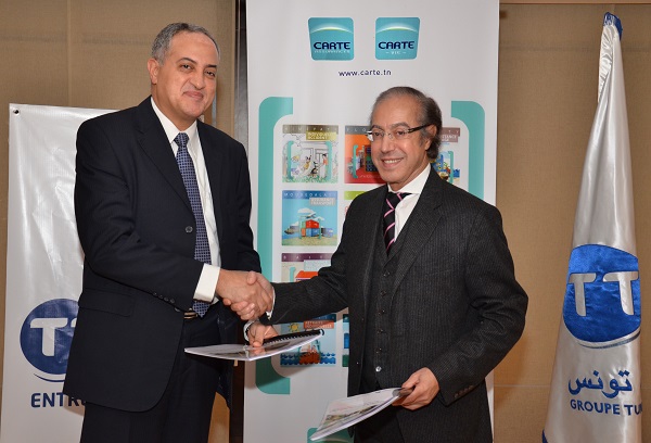 Fadhel Kraiem, Directeur Général adjoint de Tunisie Telecom et Hassine Doghri, Président Directeur Général du Groupe Carte
