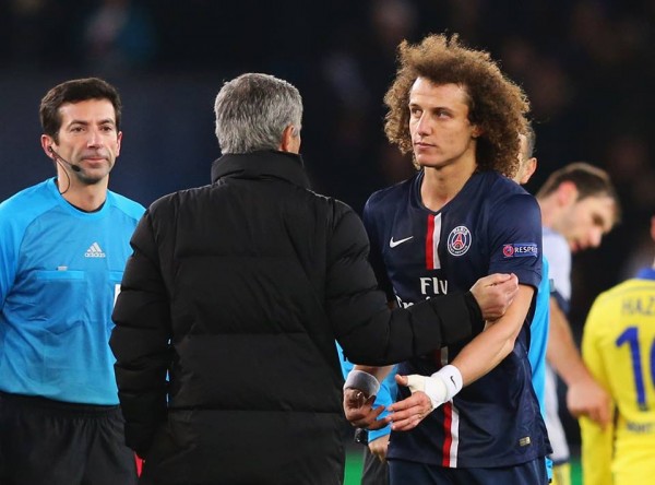 David Luiz et José Mourniho | Crédit : UEFA Champions League