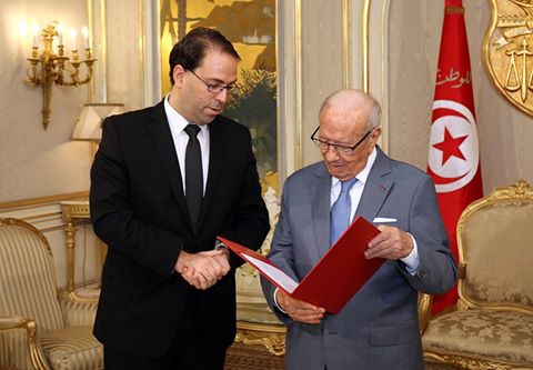 Youssef Chahed présente la composition de son gouvernement à Béji Caid Essebsi