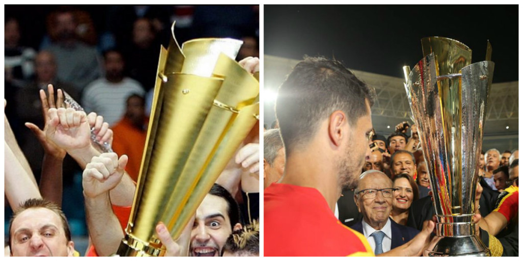 Trophée du Mondial de Hand vs Trophée de la Coupe de Tunisie Foot