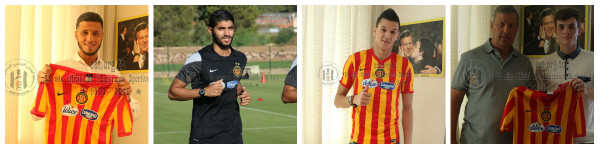 Les nouvelles recrues de l'EST (Anice Badri, Ferjani Sassi, Mohamed Zaabia, Aymen Ben Mohamed)