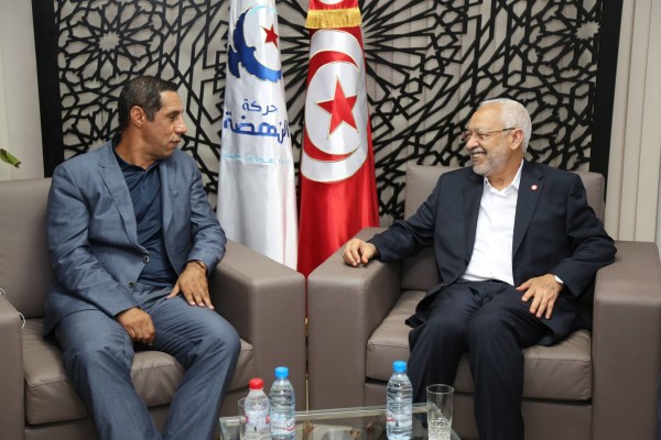Zied Tlemçani accueilli par Rached Ghannouchi