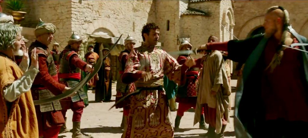 Khaled Abol Naga en Ziyadat Allah dans une scène de Vikings