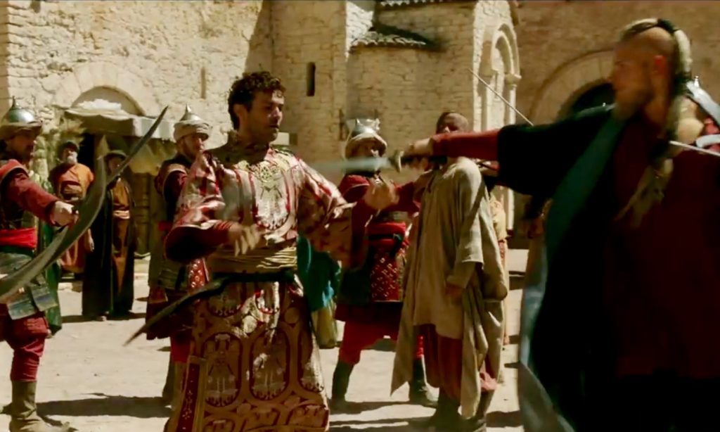 Khaled Abol Naga en Ziyadat Allah dans une scène de Vikings