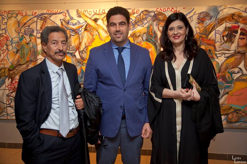 Mahmoud Jemni, Hamed ben Brahim et Neila Driss lors de la cérémonie d'ouverture du CinéAlma