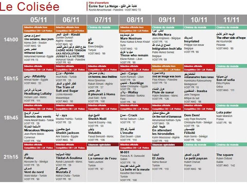 Programme de la salle le Colisée