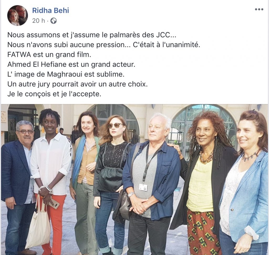 Réponse de Ridha Behi