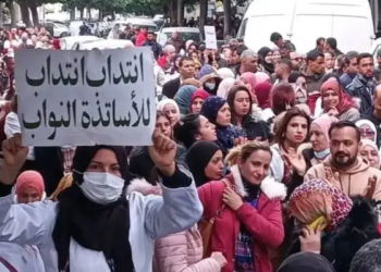 تونس: الأساتذة النواب المقصيون من قاعدة البيانات يحتجون بالقصبة