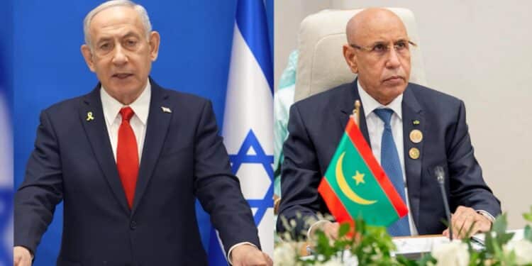 Prime Minister Benjamin Netanyahu meet with Mauritania President Mohamed Ould Ghazouan