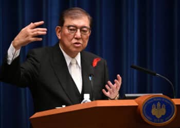 Japan's new Prime Minister Shigeru Ishiba speaks during a press conference at the prime minister's office in Tokyo, Japan October 1, 2024.     YUICHI YAMAZAKI/Pool via REUTERS