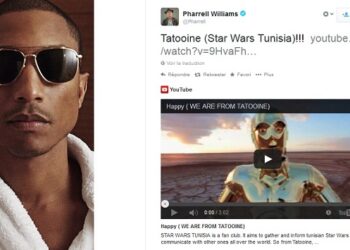 «Happy» : Pharell Williams fait la promo de la Tunisie sur son compte twitter