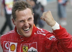 Schumacher arrive à communiquer par des hochements de tête