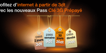 Orange lance de nouveaux Pass internet à partir de 3 dt seulement avec la Clé 3G prépayée