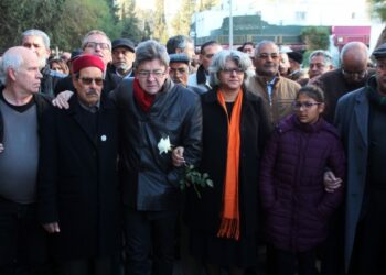 Jean-Luc M&eacute;lenchon &agrave; Tunis pour la comm&eacute;moration de l'assassinat de Chokri Belaid