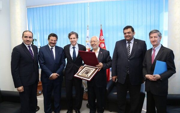 Rencontre entre Rached Ghannouchi et Antony J. Blenkin, vice-secrétaire US aux affaires étrangères