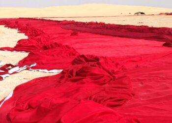 Avec 104.544 m2, le drapeau tunisien dans le Guinness Book