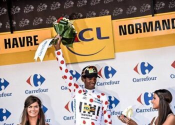 Tour de France : L'Erythr&eacute;en Daniel Teklehaimanot premier africain a endosser le maillot &agrave; pois