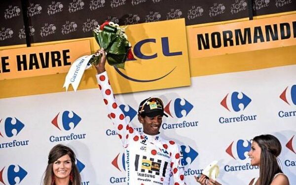 Tour de France : L'Erythr&eacute;en Daniel Teklehaimanot premier africain a endosser le maillot &agrave; pois