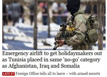 La Tunisie dans la "no-go" liste des Britanniques... Elle rejoint l'Afghanistan, l'Irak et la Somalie
