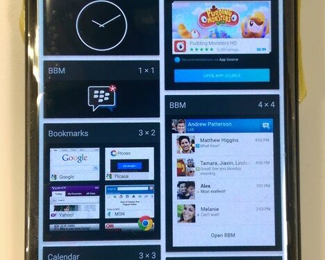 BlackBerry Venice : Des clichés du premier smartphone Android