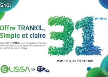 Elissa by TT lance l’offre TRANKIL à 31 millimes la minute