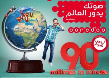 Avec Ooredoo faites le tour du monde à "90 millimes/minute"