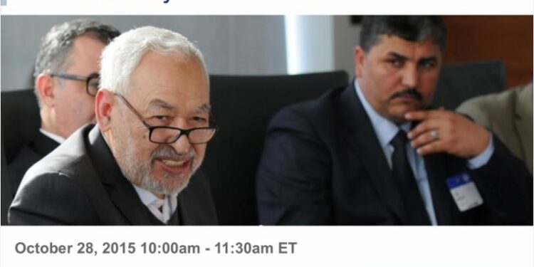 Rached Ghannouchi, le 28 octobre à Washington