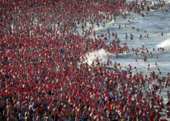 Le "plongeon" du Nouvel An : Des dizaines de milliers de Néerlandais se jettent dans la mer
