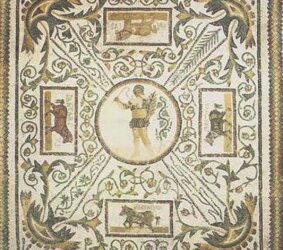 Au deuxième siècle, la plus ancienne mosaïque romaine de Carthage...