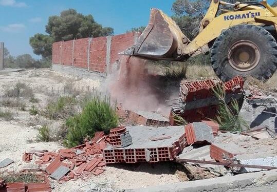 Gammarth : Démolition de plusieurs constructions anarchiques
