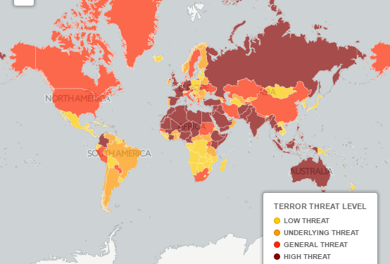 La Tunisie, un des pays où le risque terroriste est élevé