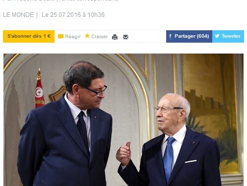 "Guerre des chefs en Tunisie", titre Le Monde