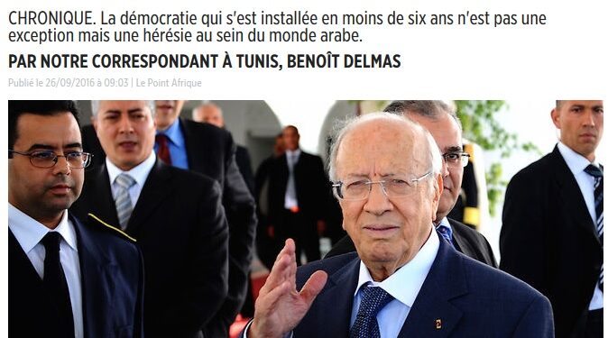 Benoît Delmas : "La démocratie tunisienne est une hérésie au sein du monde arabe"