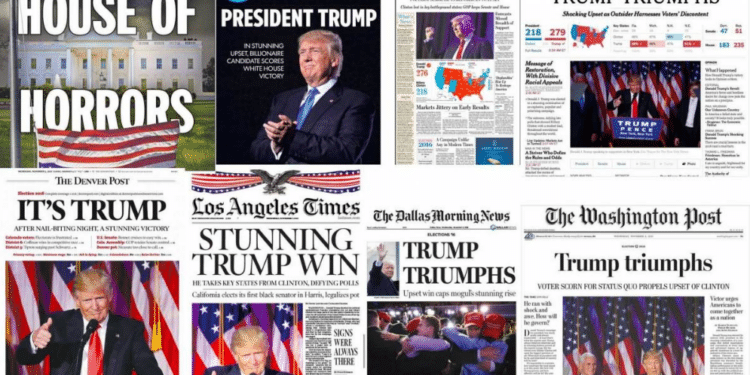 House of Horrors, No you can't, Trump triumphs : La presse américaine se déchaîne !