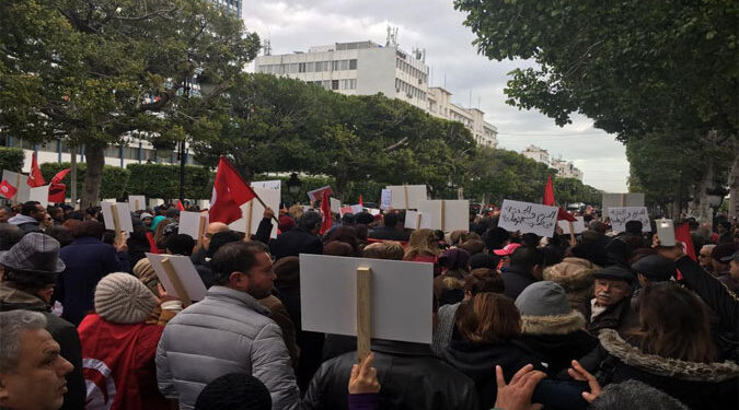 Tunisie : Manifestation à l'Avenue Habib Bourguiba contre le retour des terroristes