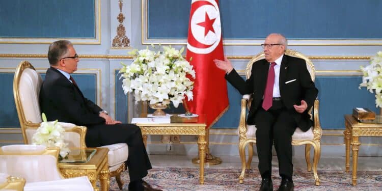 Mohsen Marzouk re&ccedil;u par le pr&eacute;sident de la R&eacute;publique
