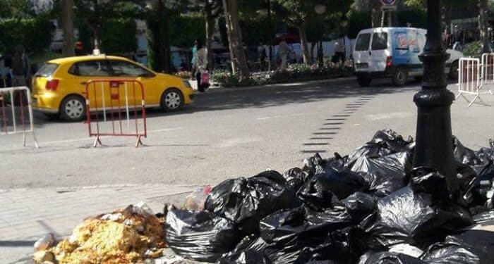 Scandaleuses poubelles sur l'avenue Bourguiba