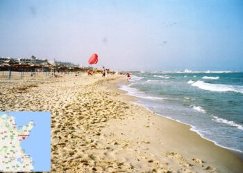 La plage de Hammamet, une des dix plus belles en M&eacute;diterran&eacute;e