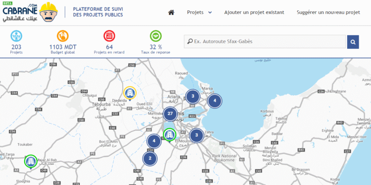 Cabrane : La première plateforme de suivi des projets publics en Tunisie