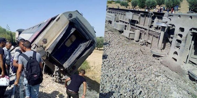 Medjez el-Bab : 23 bless&eacute;s suite au d&eacute;raillement du train Tunis - Ghardimaou