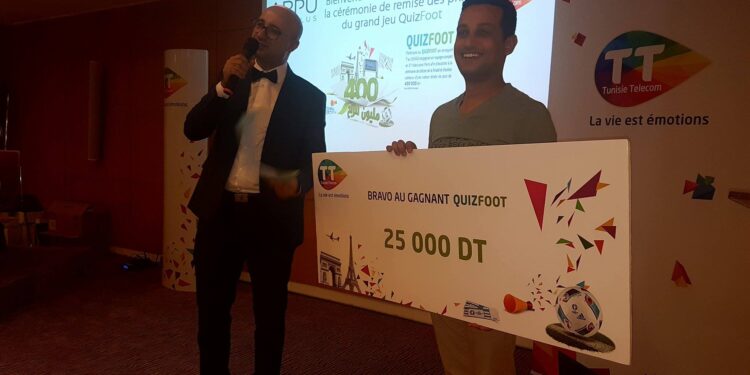 Remise des Prix du jeu TT Quiz Foot avec un jackpot de 25 mille dinars !