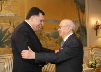 Fayez El Sarraj rencontre B&eacute;ji Ca&iuml;d Essebsi