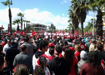 "La Tunisie r&eacute;cup&egrave;re sa r&eacute;volution", la marche du 14 janvier