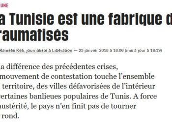 La Tunisie, une "fabrique de traumatis&eacute;s", selon Lib&eacute;ration