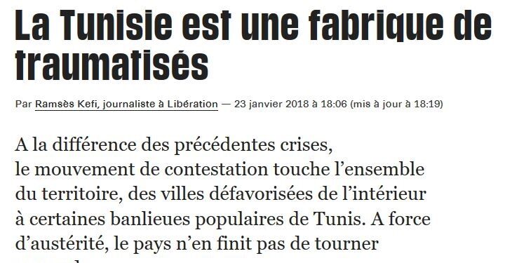 La Tunisie, une "fabrique de traumatisés", selon Libération