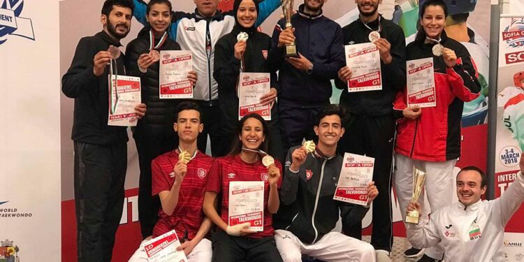 Taekwondo : Malgr&eacute; 3 forfaits face &agrave; Isra&euml;l, la Tunisie 1&egrave;re en Bulgarie avec 8 m&eacute;dailles