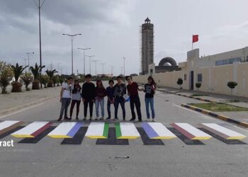 Tunisie : Des jeunes mettent en place le premier passage pi&eacute;ton "3D"