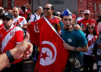 Tunisie-Belgique : Les Aigles de Carthage encourag&eacute;s par 15.000 supporters tunisiens &agrave; Moscou
