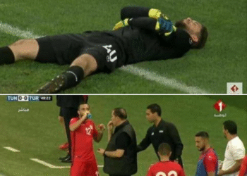 Insolite : Le gardien tunisien simule une blessure pour rompre le je&ucirc;ne !