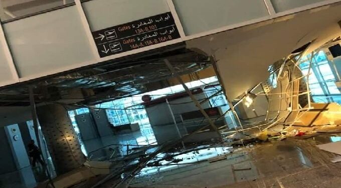 Inondations : Effondrement partiel du toit de l'aéroport d'Enfidha